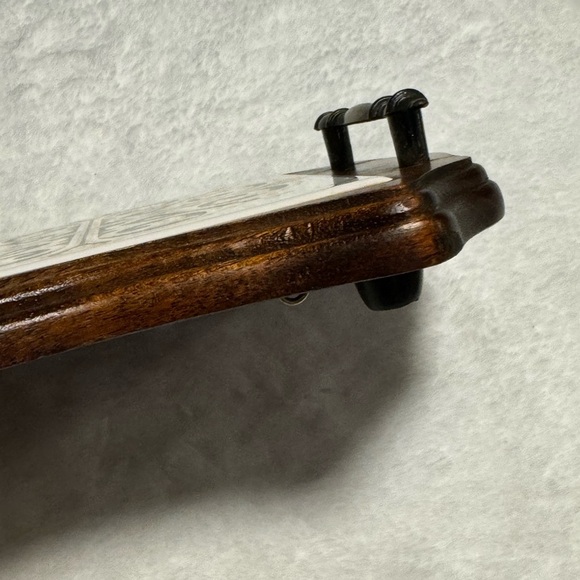 Vintage Himark Wooden MCM Cheese Tray Charcuterie Board Ceramic Tile w/Handles - Picture 5 of 16